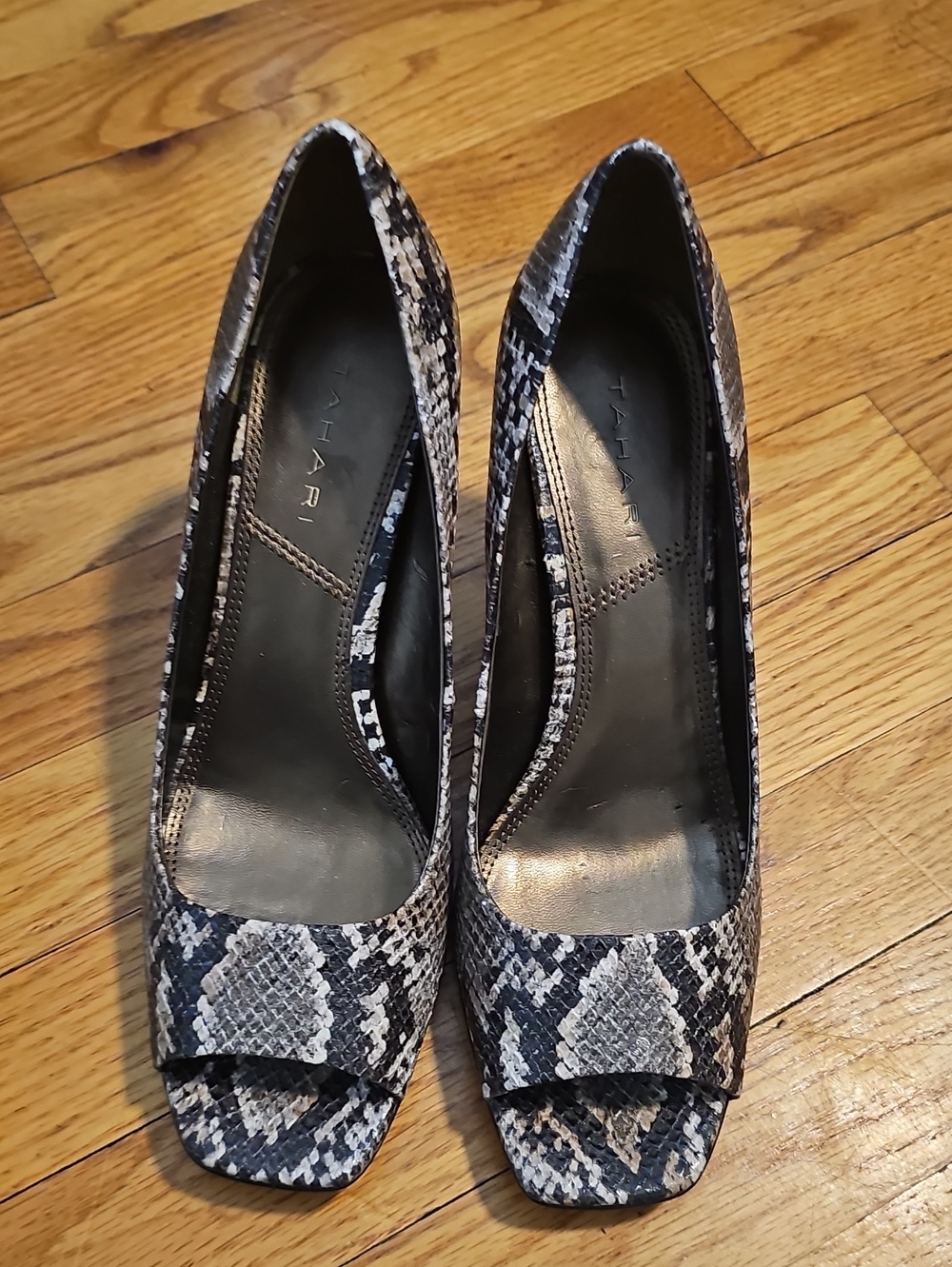 Tahari Snake-Print Heels